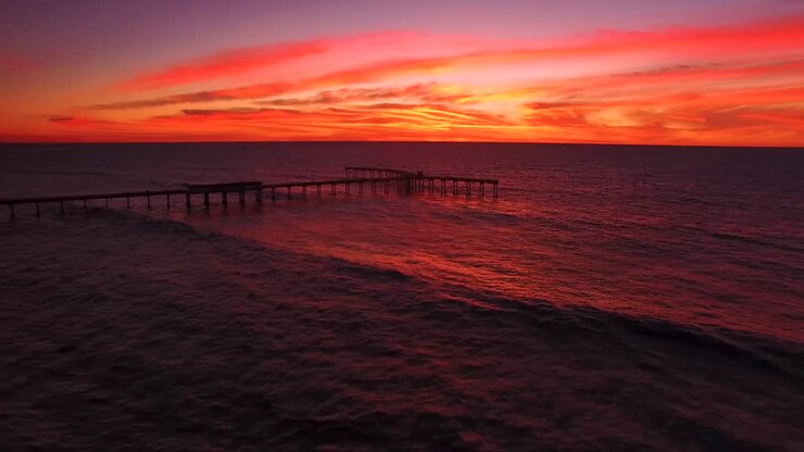 Ocean Beach pier during sunset in San Diego, California