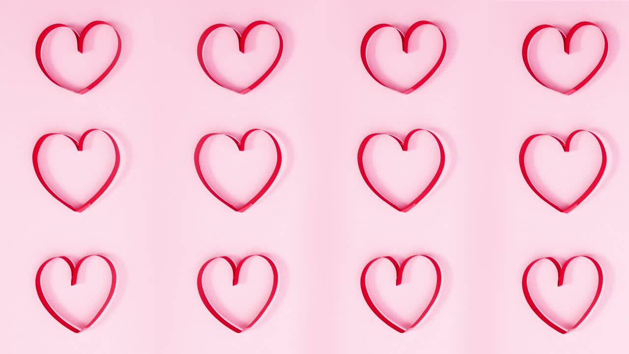 Animazione stop motion di cuori per San Valentino