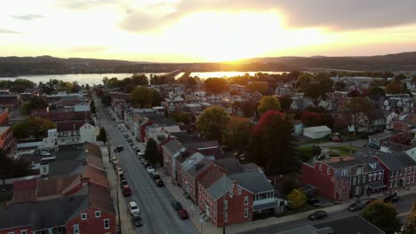 dramatic sunset illuminates river