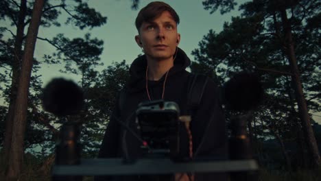 sound recording in a forest