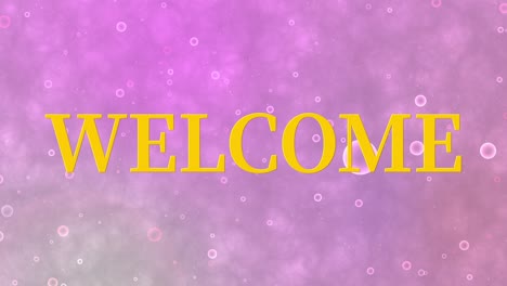 mensaje de bienvenida texto animación gráficos de movimiento