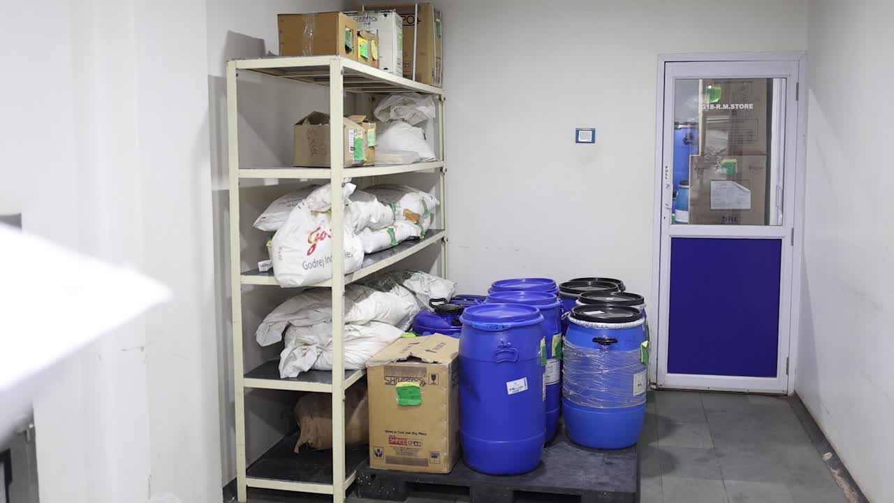 Raw materials for making medicine is visible