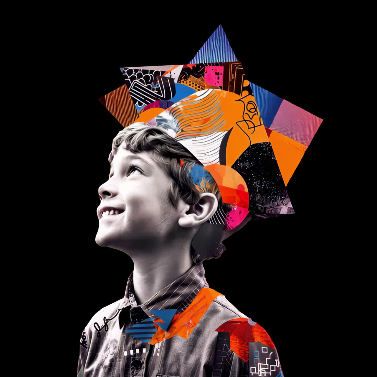 Creative child graduation concept animation isolated asset, transparent 4K video, alpha channel