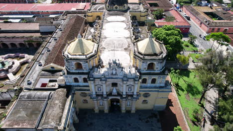 antigua guatemala church de la merced drone video