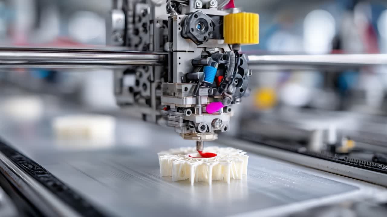 Advanced 3D Printing Technology in Action: Precision Fabrication of Intricate Designs with Nozzle Mechanism and Layered Construction Processes