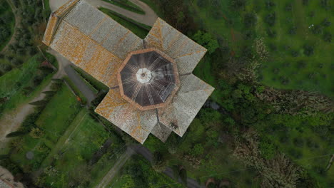 Tuscan-Charm-from-Above:-Impressive-Santa-Maria-delle-Grazie-al-Calcinaio-Church-by-Drone