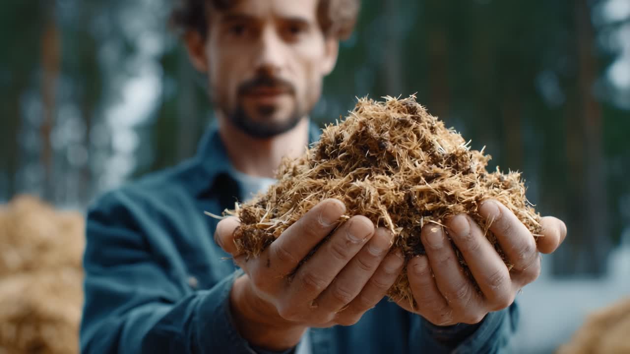 An Individual Holding Organic Material in Their Hands, Showcasing the Importance of Natural Resources and Sustainable Practices in Agriculture and Environmental Conservation