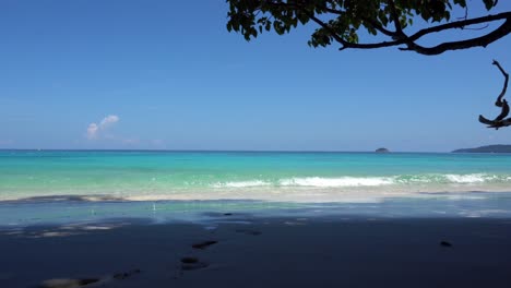 a snow-white beach on the island of similan.