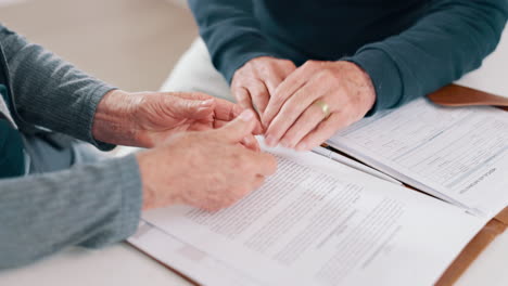 holding hands, insurance and finance with a senior