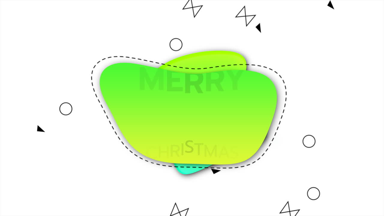 feliz navidad con memphis formas geométricas abstractas