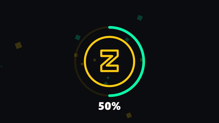 Digital Loading Progress Bar with Letter Z Animation