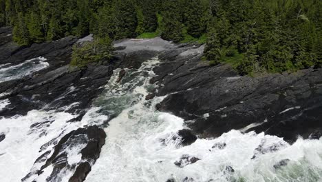 Canada's-wild-west-coast-shoreline-during-sunny-day-in-spring-of-2021