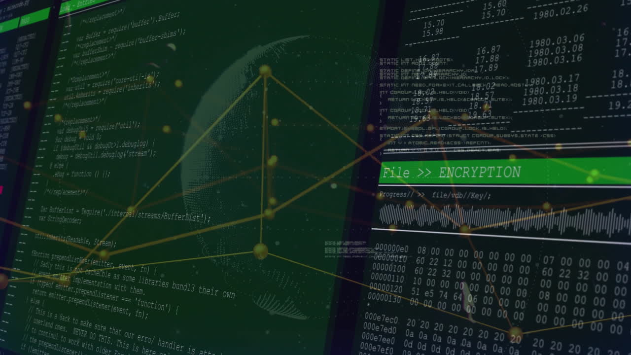 Animation of digital data processing over networks of connections