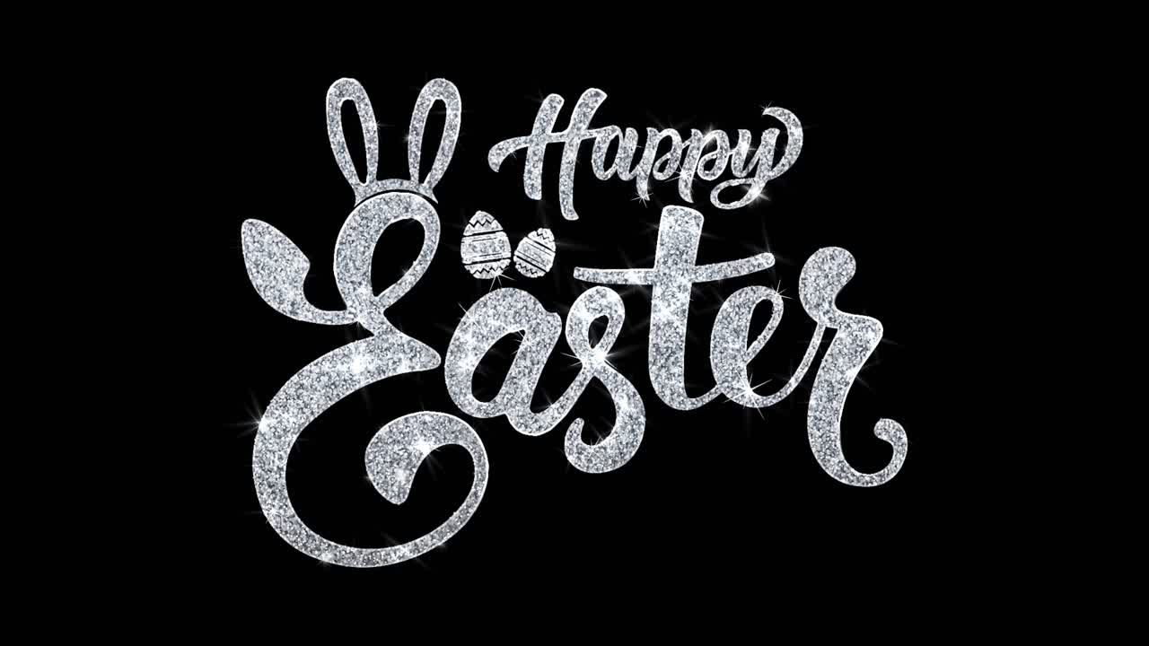 Buona Pasqua, grafica glitterata
