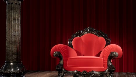 luxurious-theater-curtain-stage-with-chair