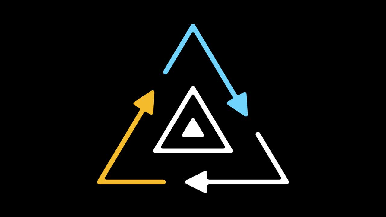 animación del icono de la línea de negocio de reciclaje con alfa