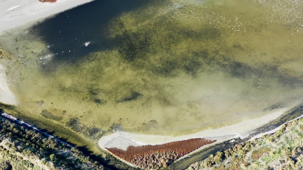 Large view of Mudflat in The Natural Reserve Of Lilleau Des Niges On The Ile De R&eacute; Island, Aerial View