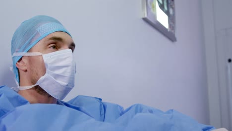 medical professional working at a hospital