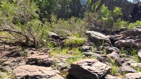 video que muestra un cambio de agua a paisaje rocoso