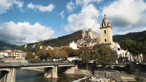 picturesque mountain town in the italian alps