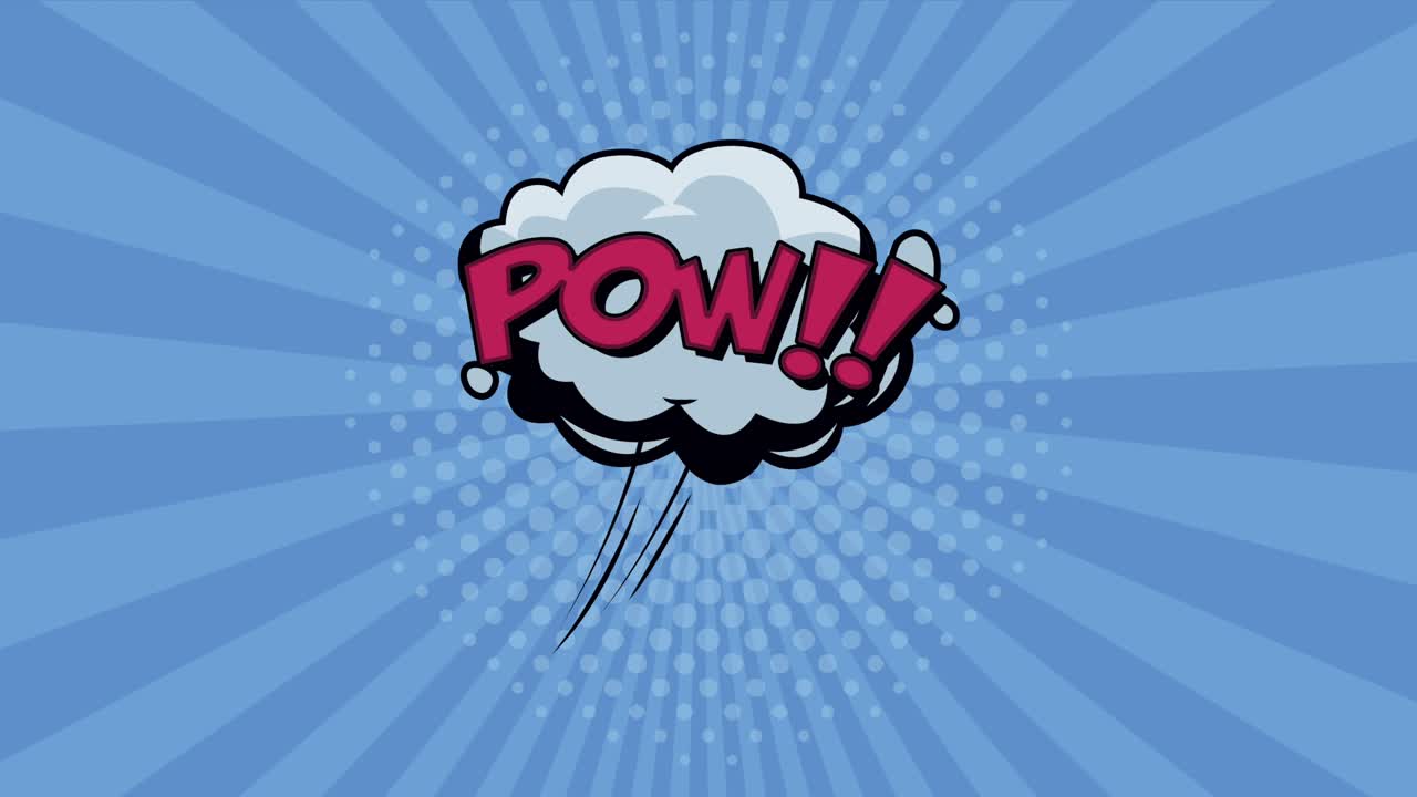 animación de estilo pop con pow