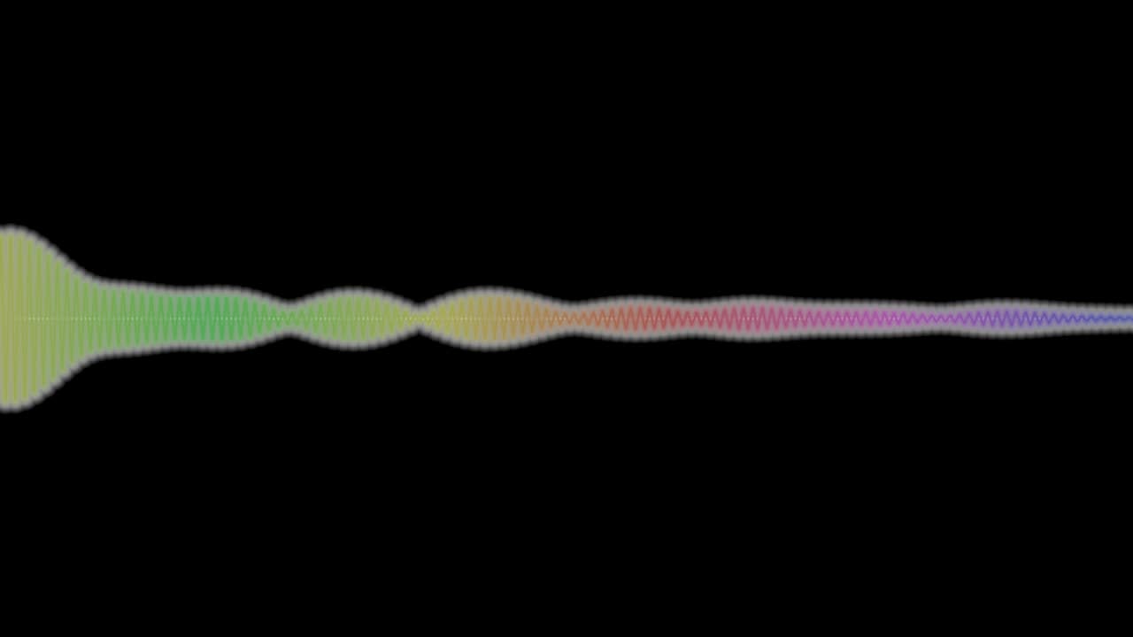 animación de señal de audio, ecualizador de colores diferentes, la onda de sonido como un movimiento de fondo 4k