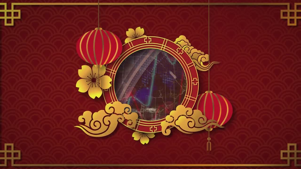 animación del procesamiento de datos en el marco chino.