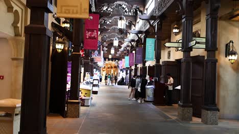 shoppers explore a vibrant indoor market