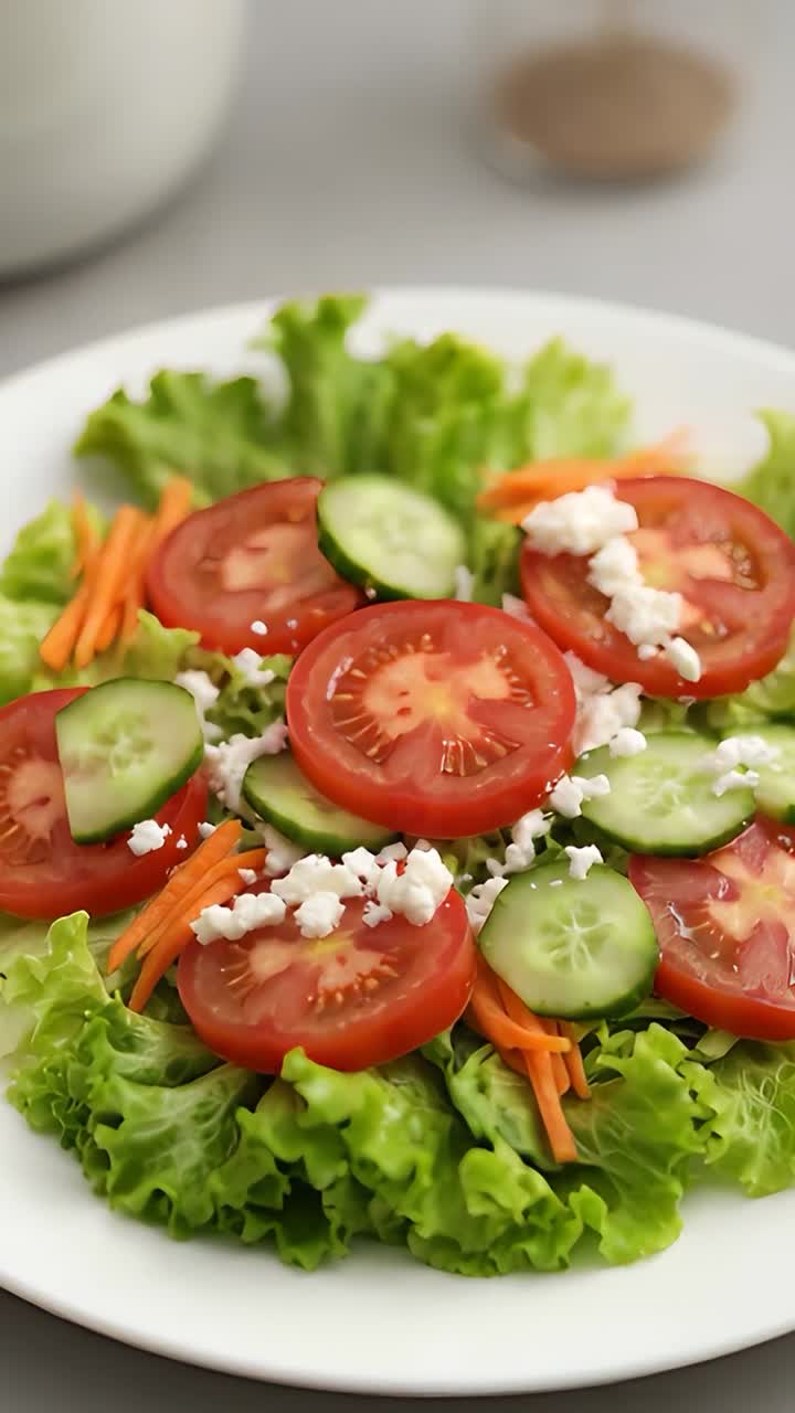 Salada Fresca e Saudável em Fundo Desfocado