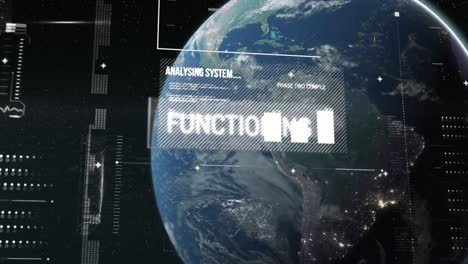 Animación-Del-Procesamiento-De-Datos-Sobre-El-Globo-En-El-Espacio