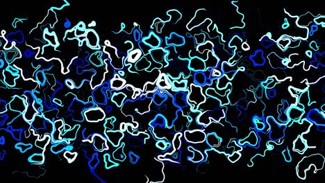 abstract creative looped bg con líneas rizadas como senderos azules en la superficie. las líneas forman un patrón giratorio como ruido de rizado. abstract 3d looping flowing animation as bright creative festive bg