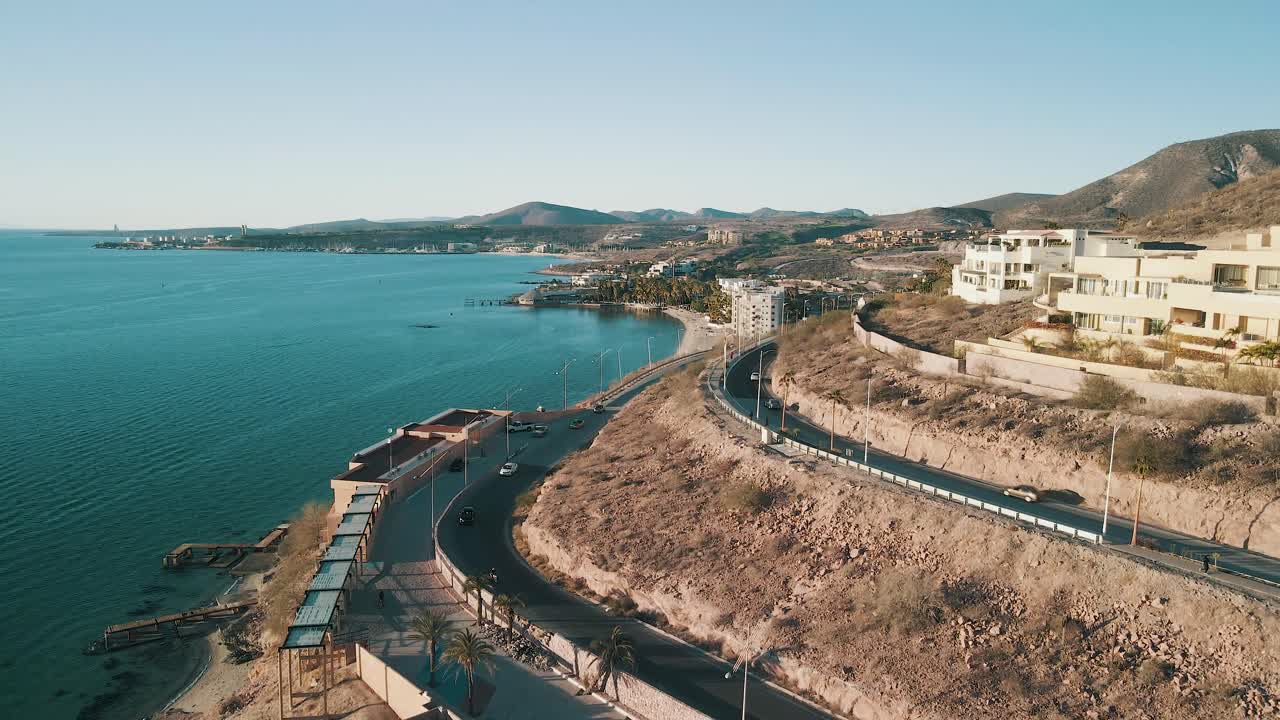 vista de la playa de coromuel en baja california mexico