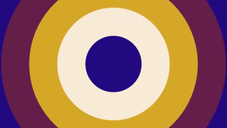 círculos de zoom en la variación de la paleta multicolor de moda. simple fondo gráfico de movimiento geométrico. animación sin costuras con formas básicas