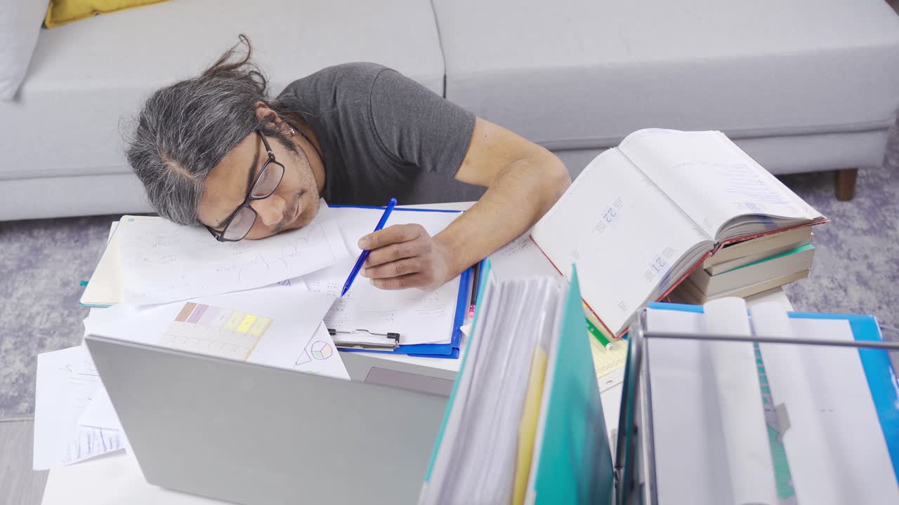 The lazy man does not want to work.