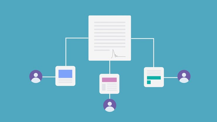 Animated Flowchart Diagram Showing Organizational Structure