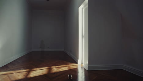 empty sunlight-filled hallway