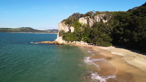 rocky limestone cliffs of new zealand's coromandel