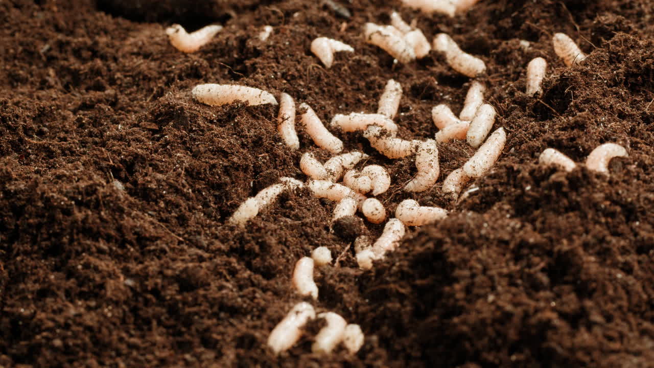 Maggots in Soil