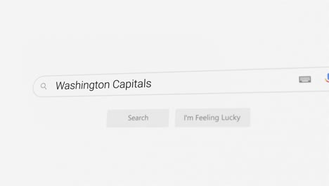 searching for washington capitals on internet browser