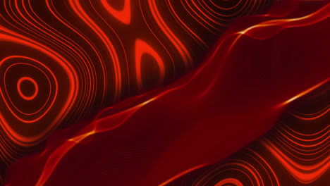 Animación-De-Ondas-Rojas-Sobre-Fondo-Rojo-Con-Ondas