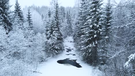 heavy snowfall in the mountains in desember