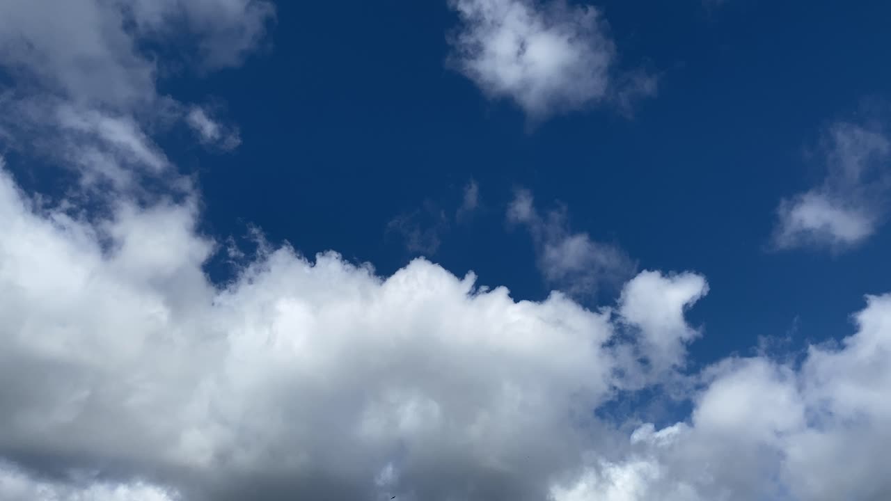 Passing Of Time.Motion background.White clouds flying against blue sky,time lapse