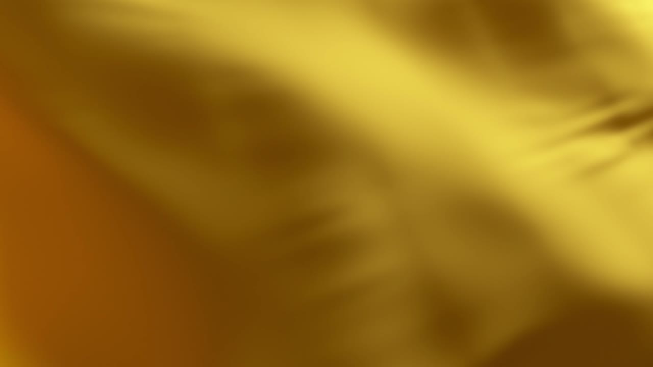 superficie de tela de onda de seda dorada. fondo suave abstracto. bucle sin costuras 3d