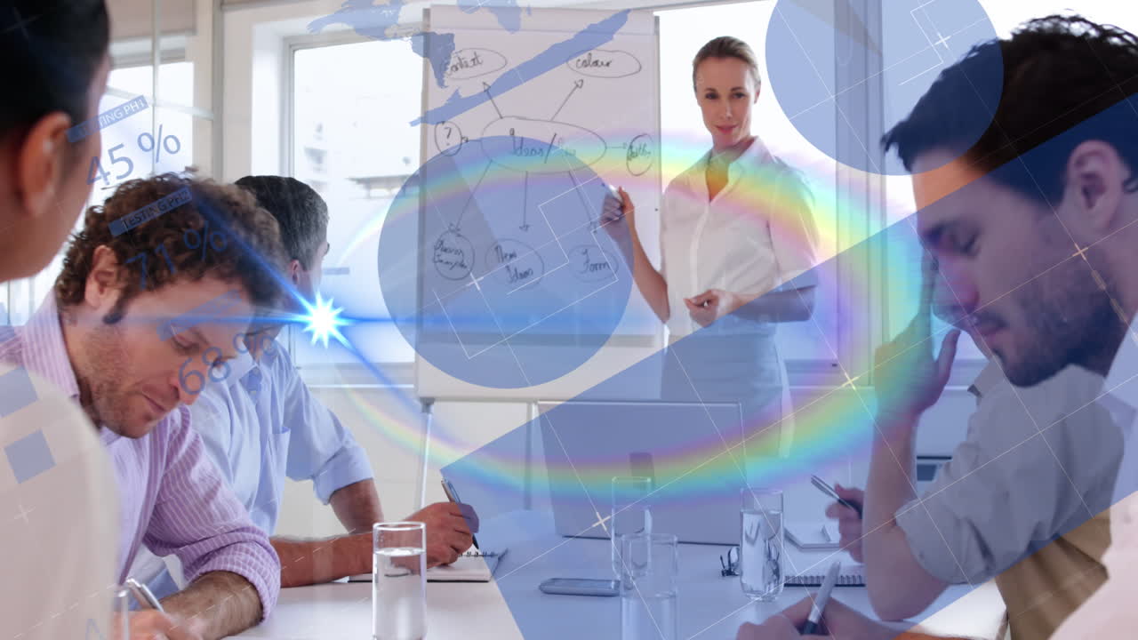 ecuaciones matemáticas sobre el trabajo en grupo en la oficina.