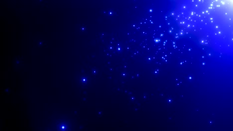 pequeñas partículas azules y estrellas en la galaxia