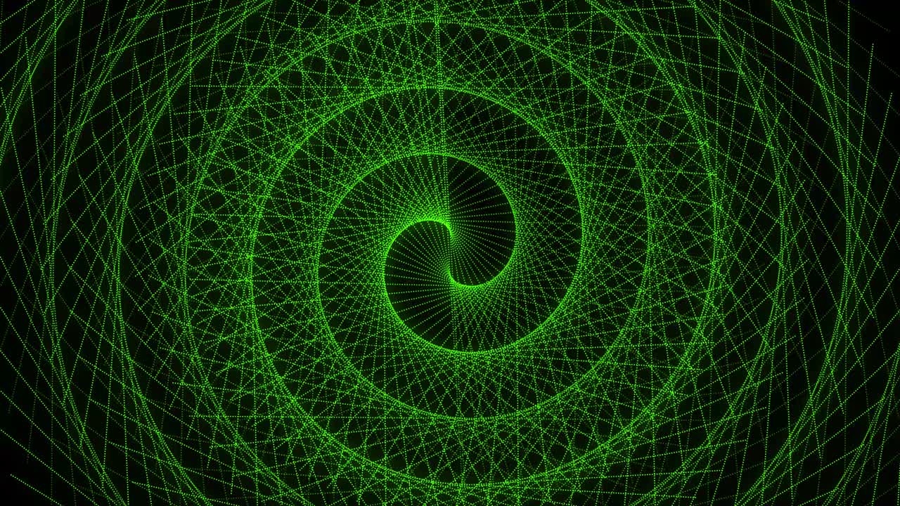 patrón de forma de punto de color verde animación gráficos de movimiento