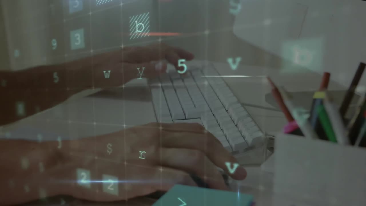 컴퓨터를 사용하여 인간에 대한 사이버 공격 경고의 애니메이션