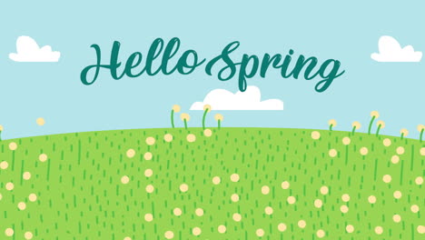 hello spring illustration