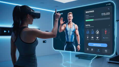 immersive virtual reality fitness with a digital trainer