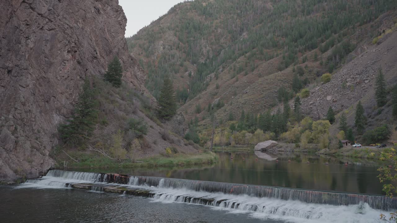 Scenic Waterfall and Mountain Landscape
